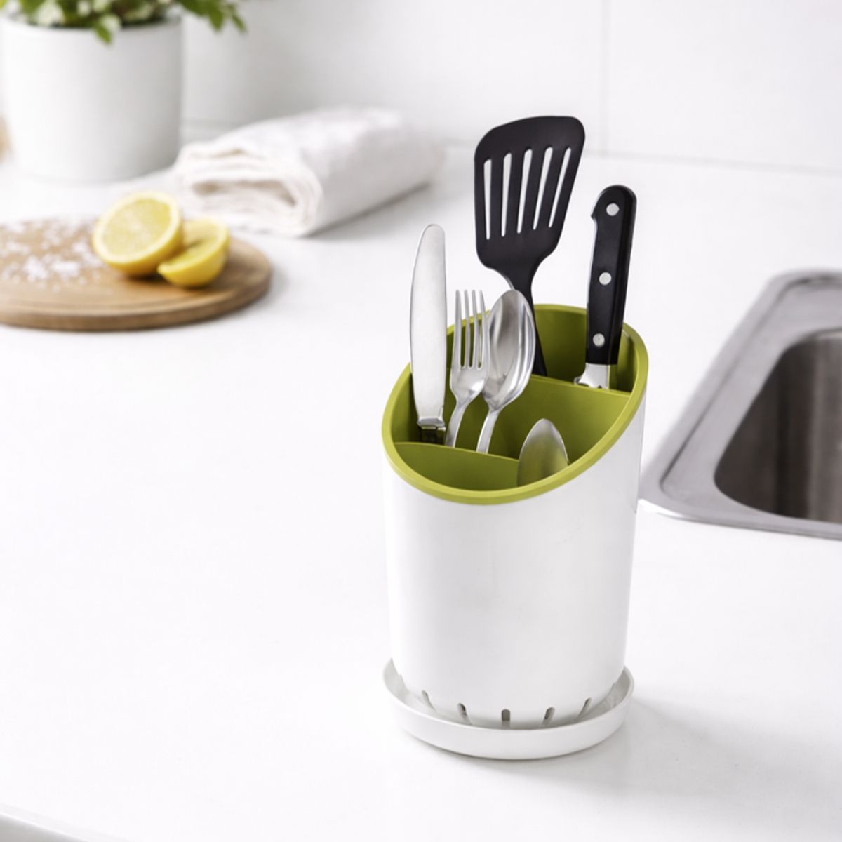 MOVI - Escurridor Secador Organizador de Cubiertos Multifuncional para Cocina