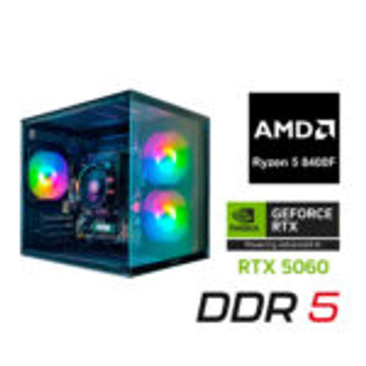 AMD CORP - Pc Gamer Ryzen 5 8400F - RTX 5060 - 16GB DDR5 - 500GB - Win11