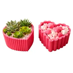 GENERICO - Maceteros corazones minimalistas (pack 2 un)