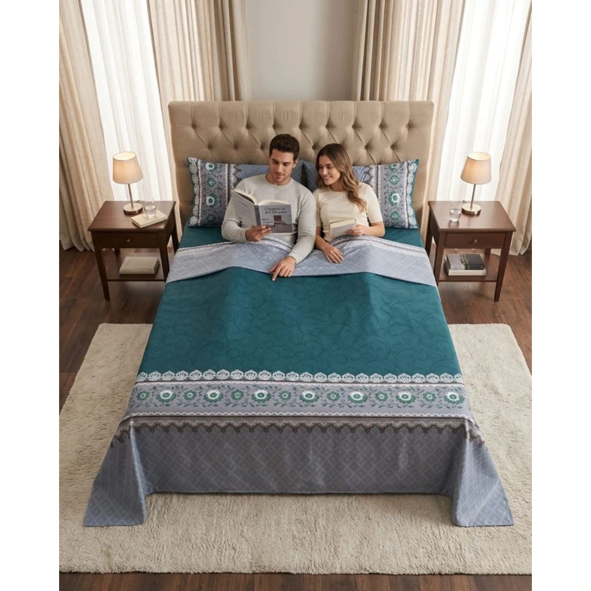 GENERICO - Juego de Sábanas 500 Hilos Premium Soft King Size