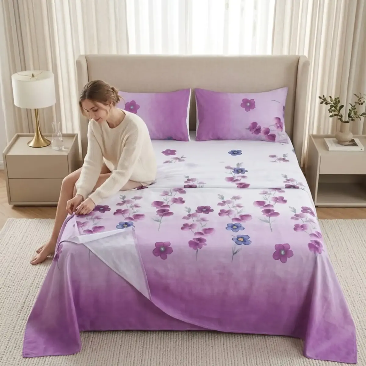 GENERICO - Juego de Sábanas 500 Hilos Premium Soft King Size
