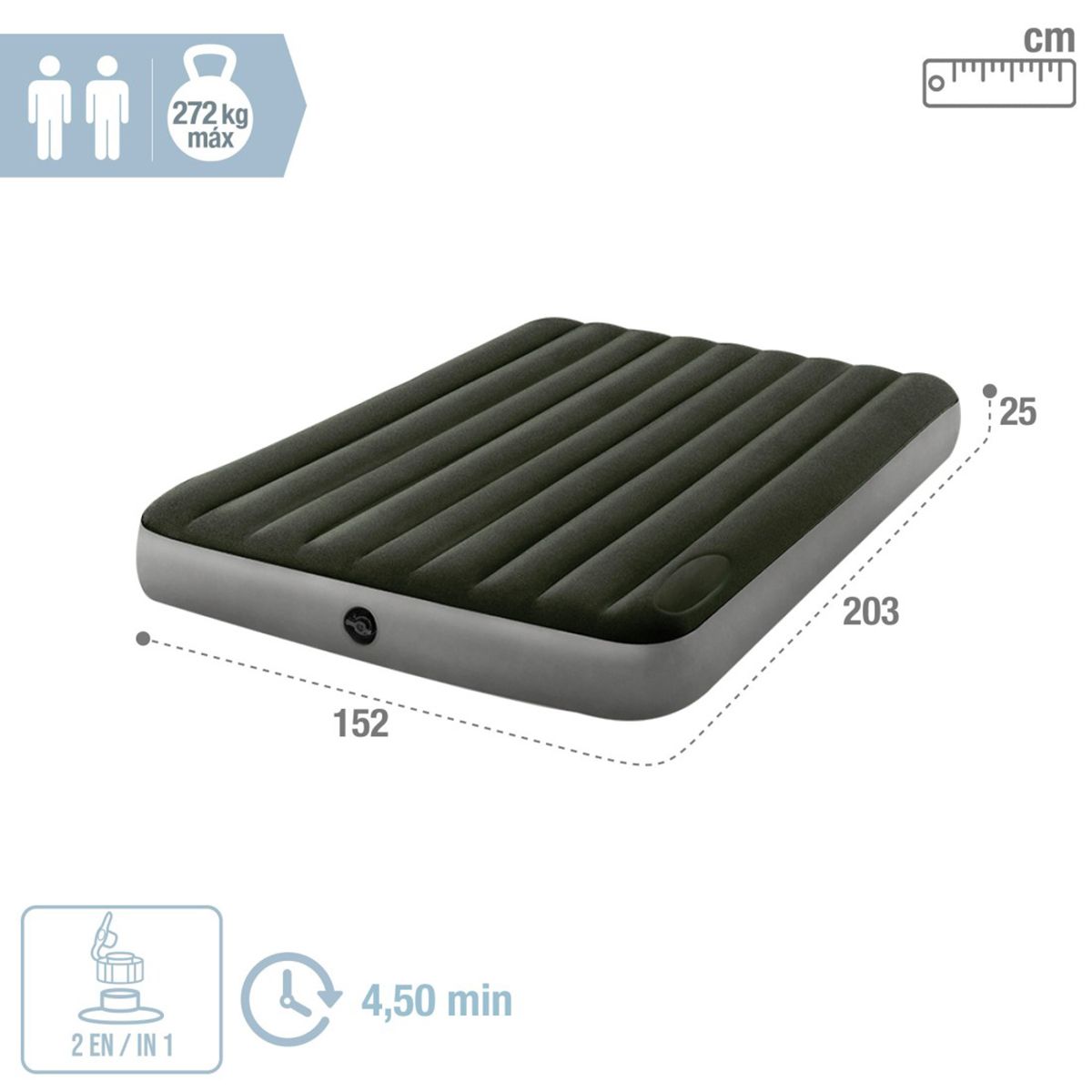 INTEX - Colchón Inflable Queen Dura-Beam Downy Airbed Intex