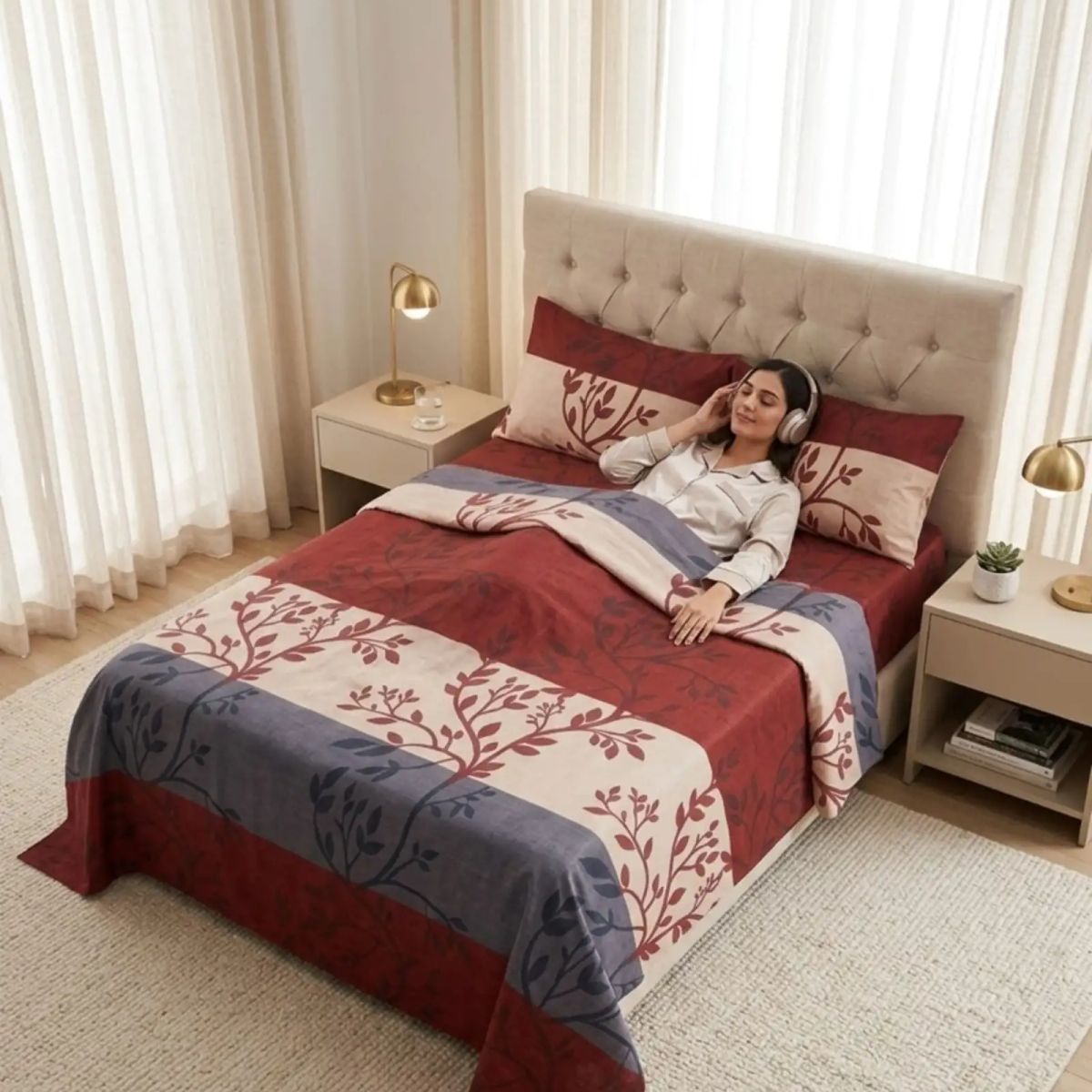 GENERICO - Juego de Sábanas 500 Hilos Premium Soft King Size