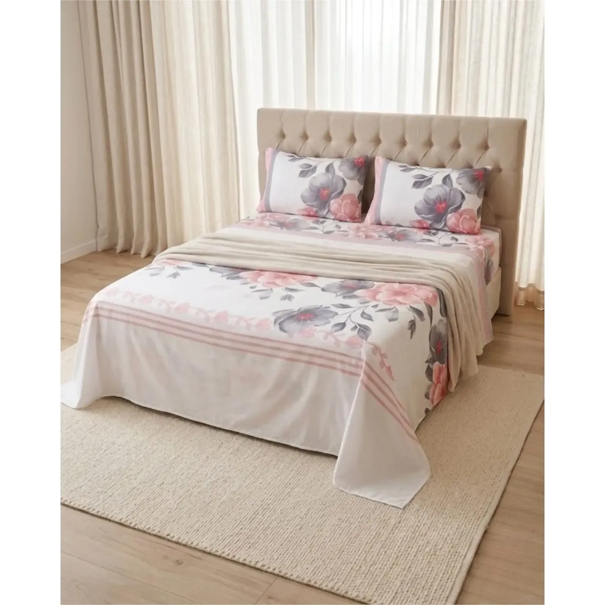 GENERICO - Juego de Sábanas Super King Microfibra Premium Soft