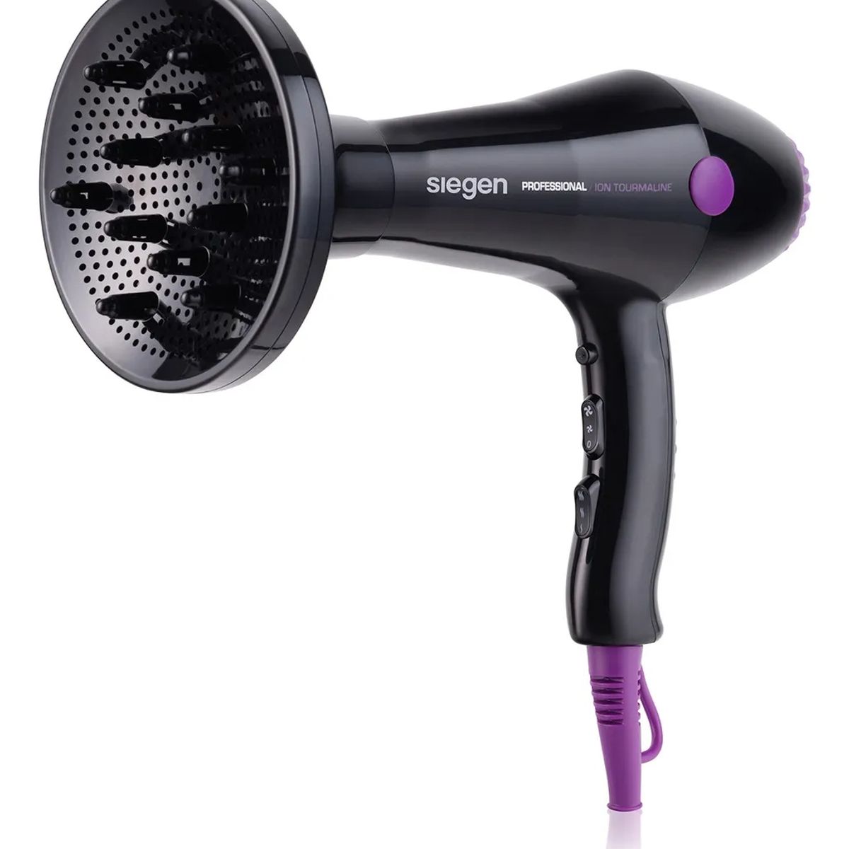 SIEGEN - Secador de Pelo  2000W 2 Velocidades Negro