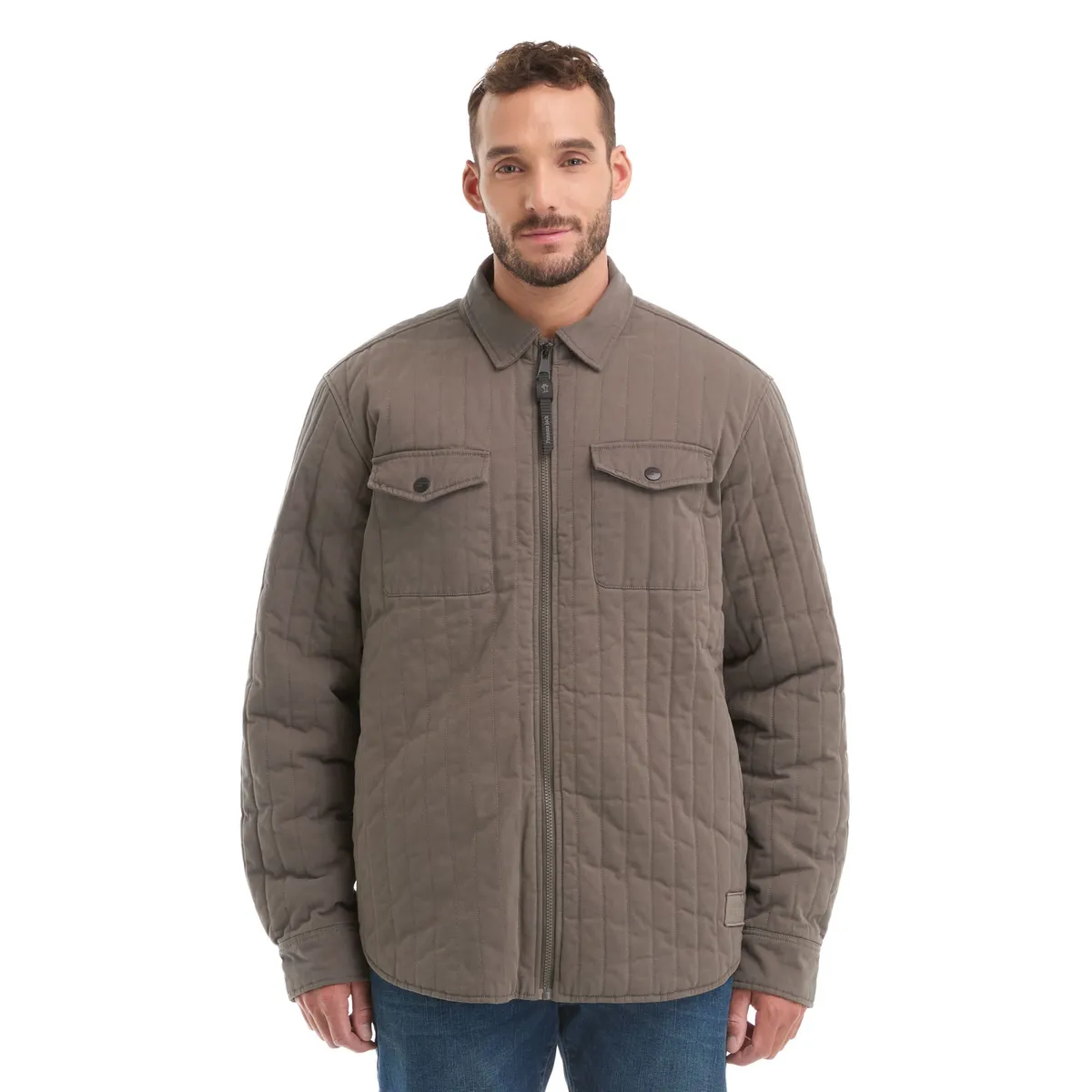 PANAMA JACK - Chaqueta Hombre Twill Algodón Acolchada Gris Panama Jack