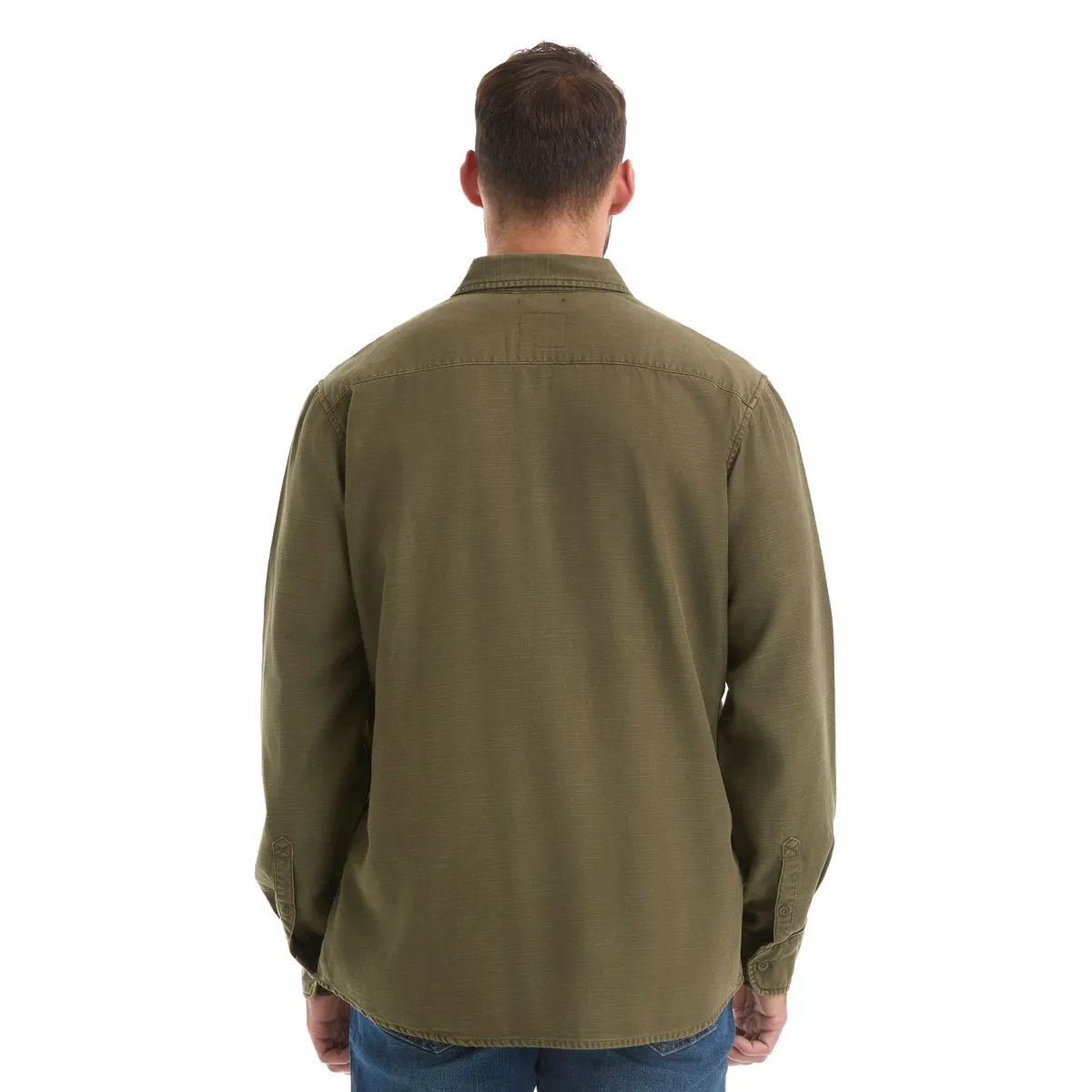 PANAMA JACK - Camisa Hombre Manga Larga Twill Casual Verde Panama Jack