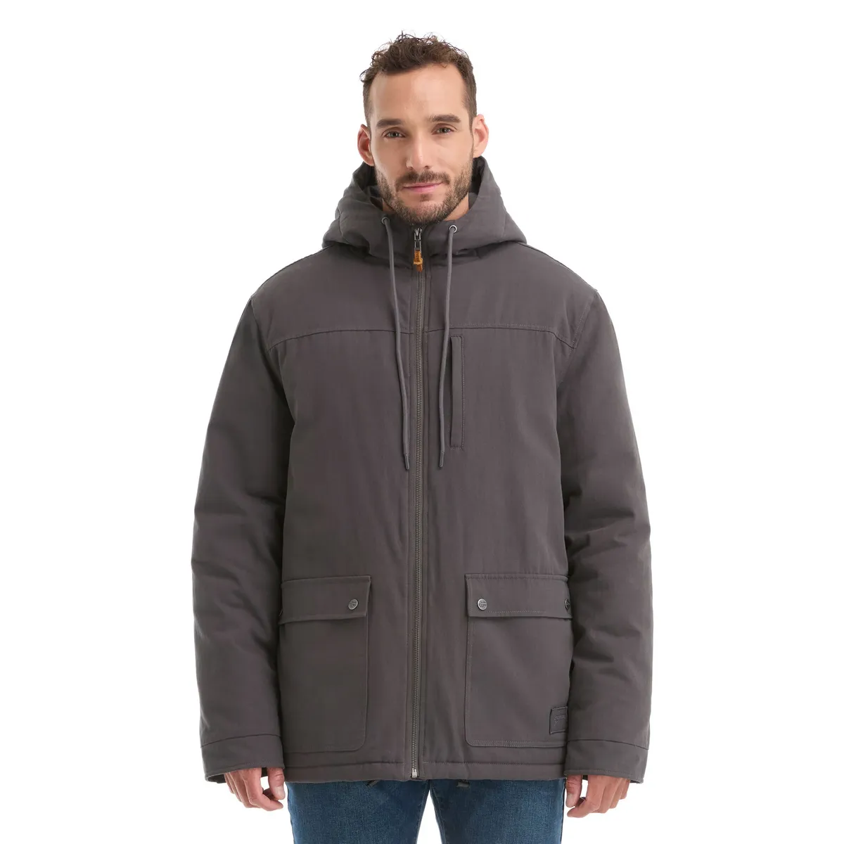 PANAMA JACK - Chaqueta Hombre Canvas Gorro Gris Panama Jack