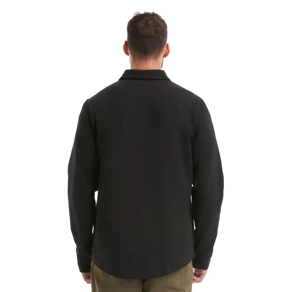 PANAMA JACK - Camisa Hombre Manga Larga Textura Casual Negro Panama Jack
