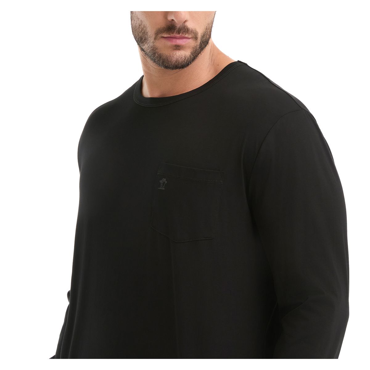 PANAMA JACK - Polera Hombre Manga Larga Negro Panama Jack