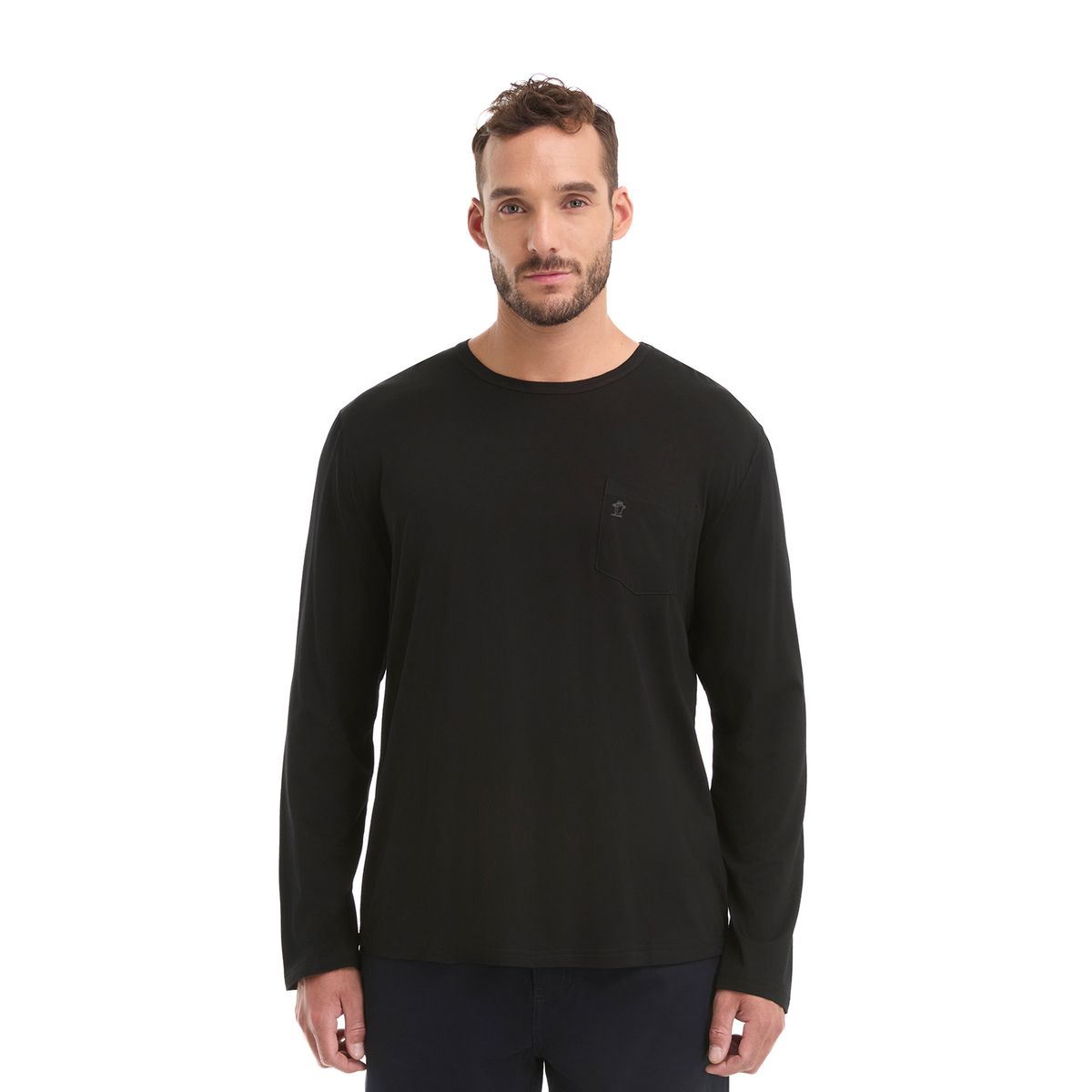 PANAMA JACK - Polera Hombre Manga Larga Negro Panama Jack