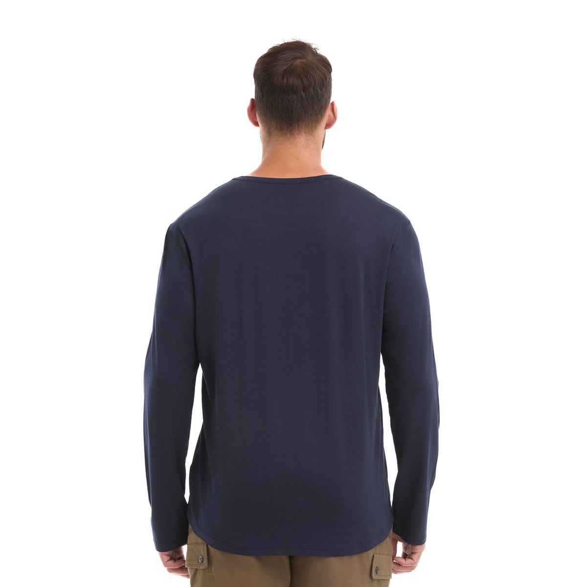 PANAMA JACK - Polera Hombre Manga Larga  Azul Panama Jack