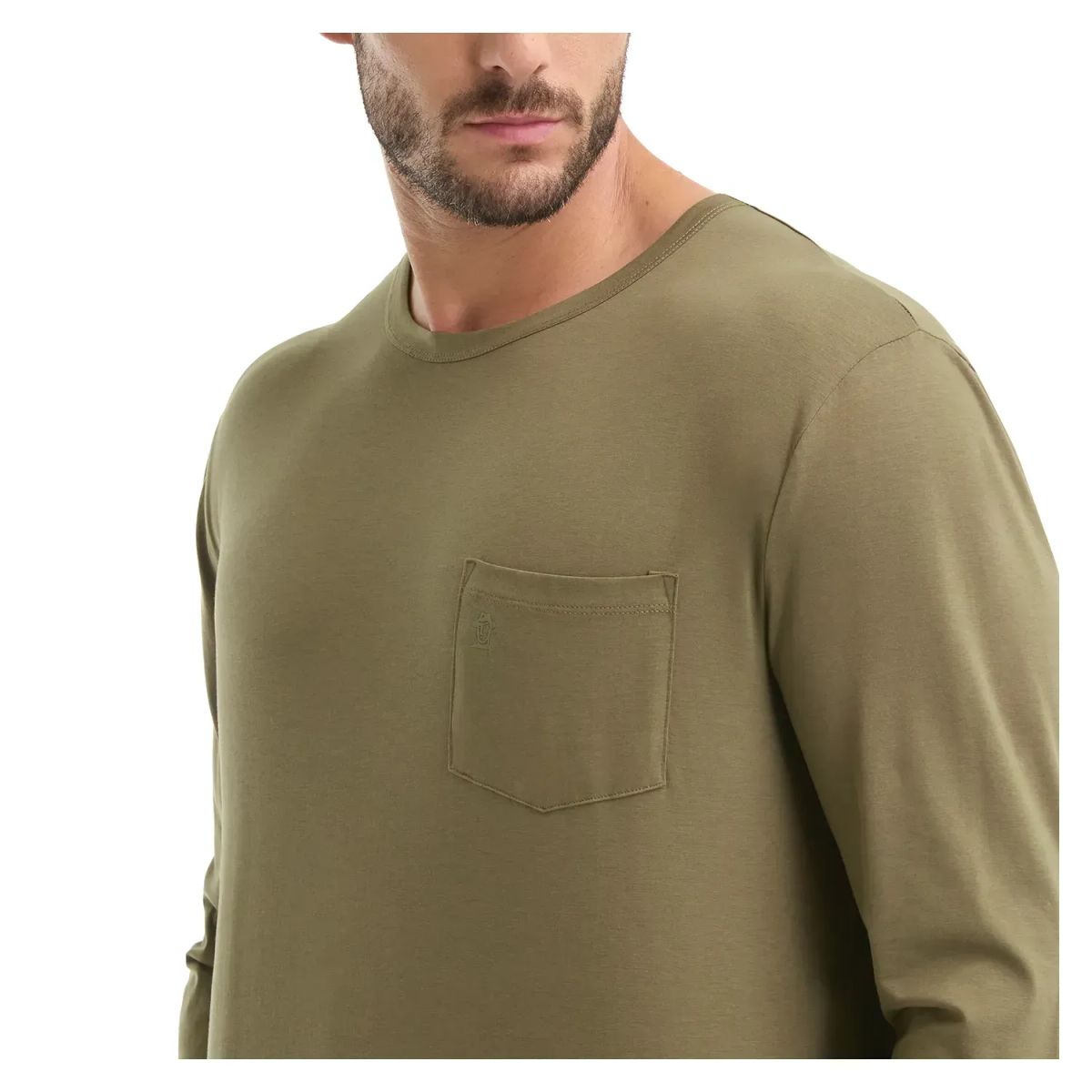 PANAMA JACK - Polera Hombre Manga Larga Verde Panama Jack
