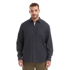 PANAMA JACK - Camisa Hombre Manga Larga Twill Casual Negro