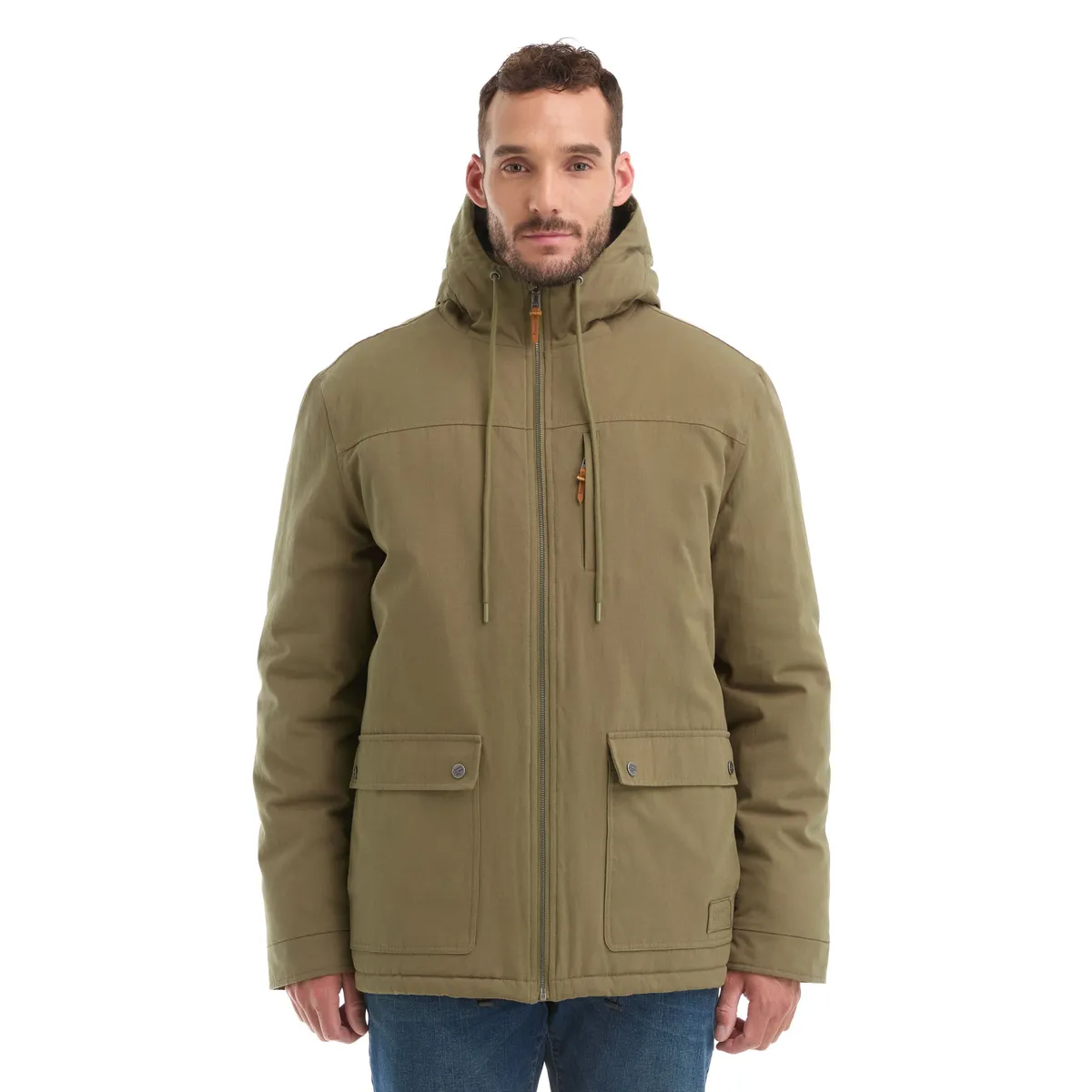 PANAMA JACK - Chaqueta Hombre Canvas Gorro Verde Panama Jack