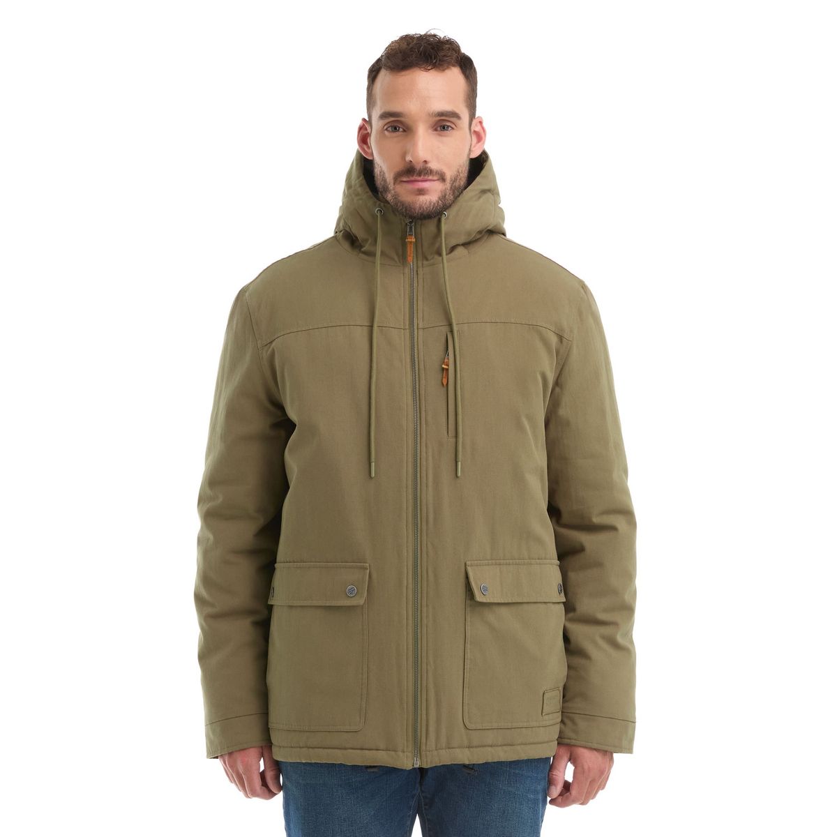 PANAMA JACK - Chaqueta Hombre Canvas Gorro Verde Panama Jack