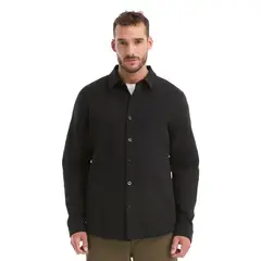 PANAMA JACK - Camisa Hombre Manga Larga Textura Casual Negro