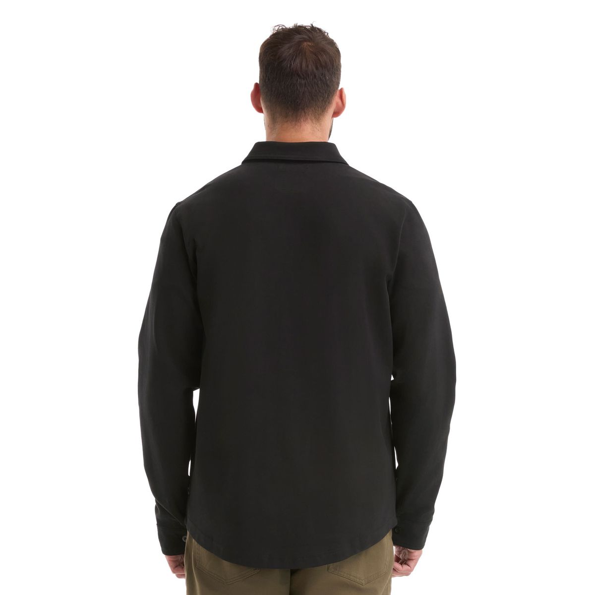 PANAMA JACK - Camisa Hombre Manga Larga Textura Casual Negro Panama Jack