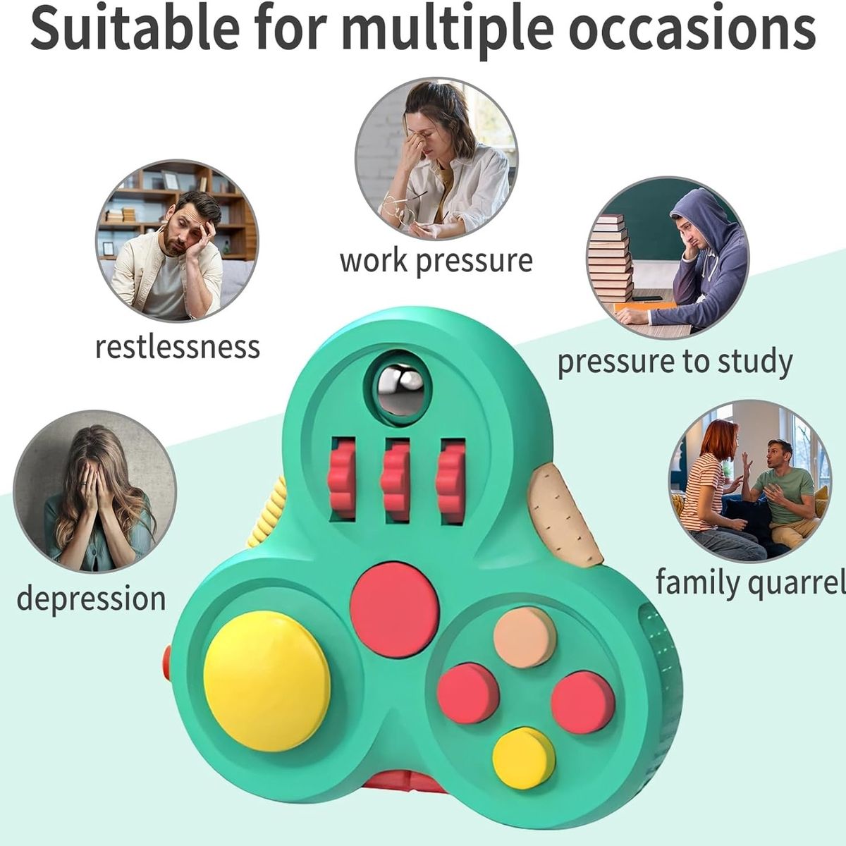 GENERICO - JUGUETE SENSORIAL FIDGET ANTI ESTRES VERDE