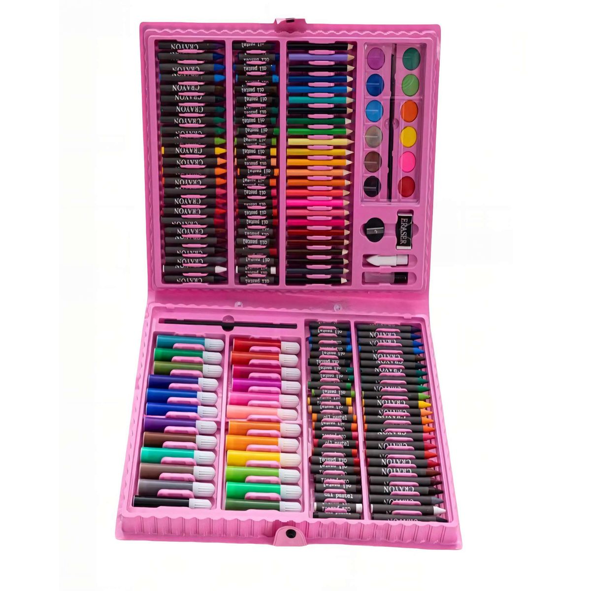 GENERICO - CAJA SET DE 168 LÁPICES COLOR ROSA