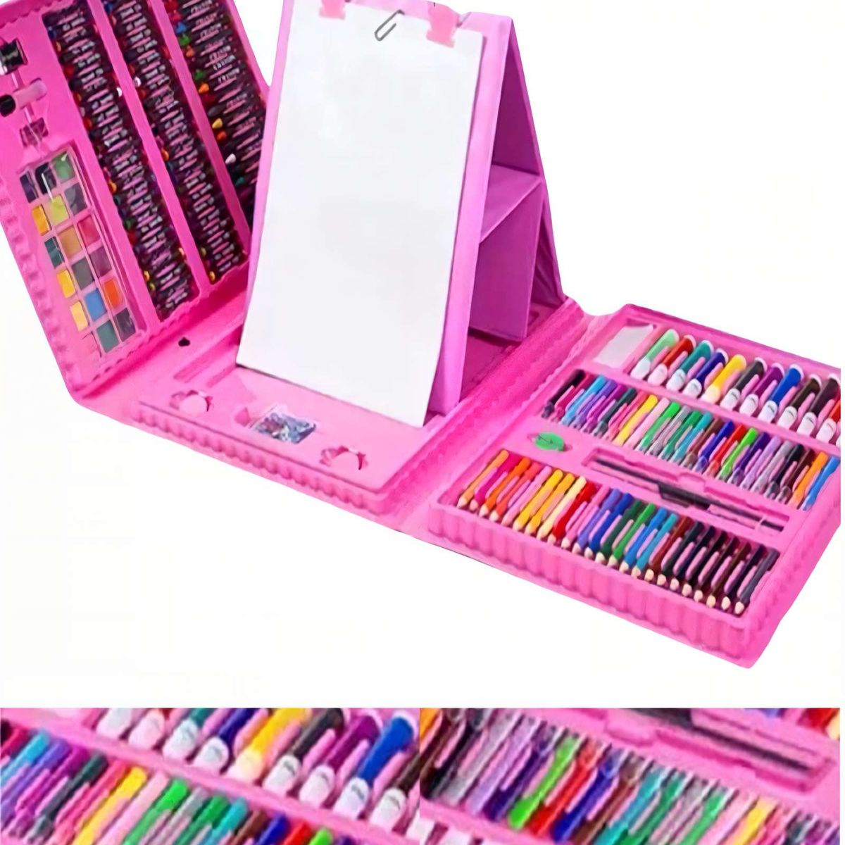 GENERICO - CAJA SET DE 208 LÁPICES COLOR ROSADO