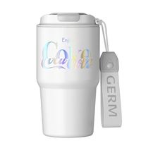 Germ Termo Taza de Café Frío O Caliente Vaso Térmico, 590 ML Aurora Blanco