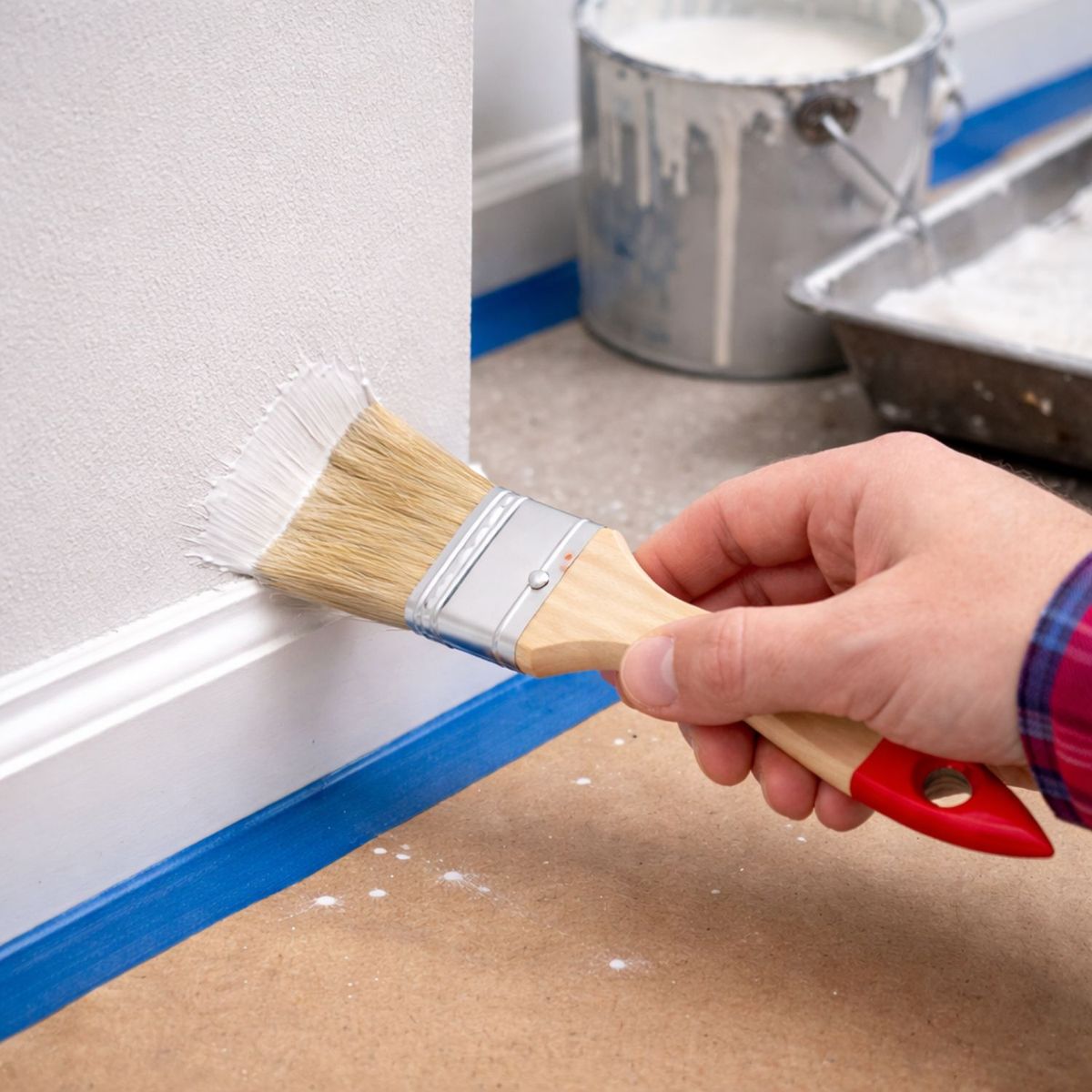 GENERICO - Brocha Mango Madera 15 Pulgadas Para Pintar Construcción