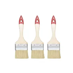 GENERICO - Set 3 Brocha Mango Madera 25 Pulgadas Para Pintura Pintar
