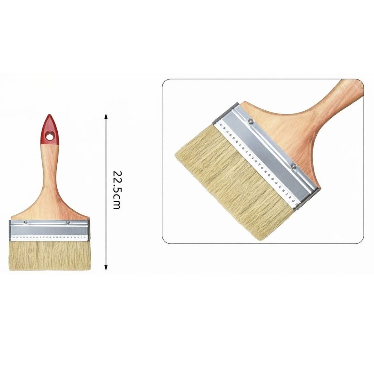 GENERICO - Set 3 Brocha Mango Madera 5 Pulgadas Para Pintura Pintar