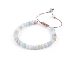 TRIBALLE - Pulsera Amistad de Piedra Natural - Amazonita