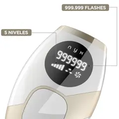 GAMA - Depiladora IPL Nyx 999.999 Flashes 2 En 1 Uso Corporal y Facial
