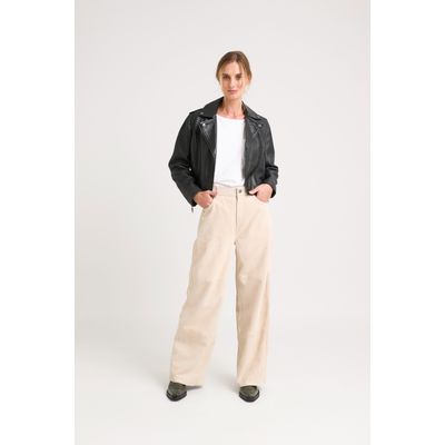 Imagen 2 del producto Vélez Chaqueta Claire Tejida Cuero Mujer Silueta Biker Negro