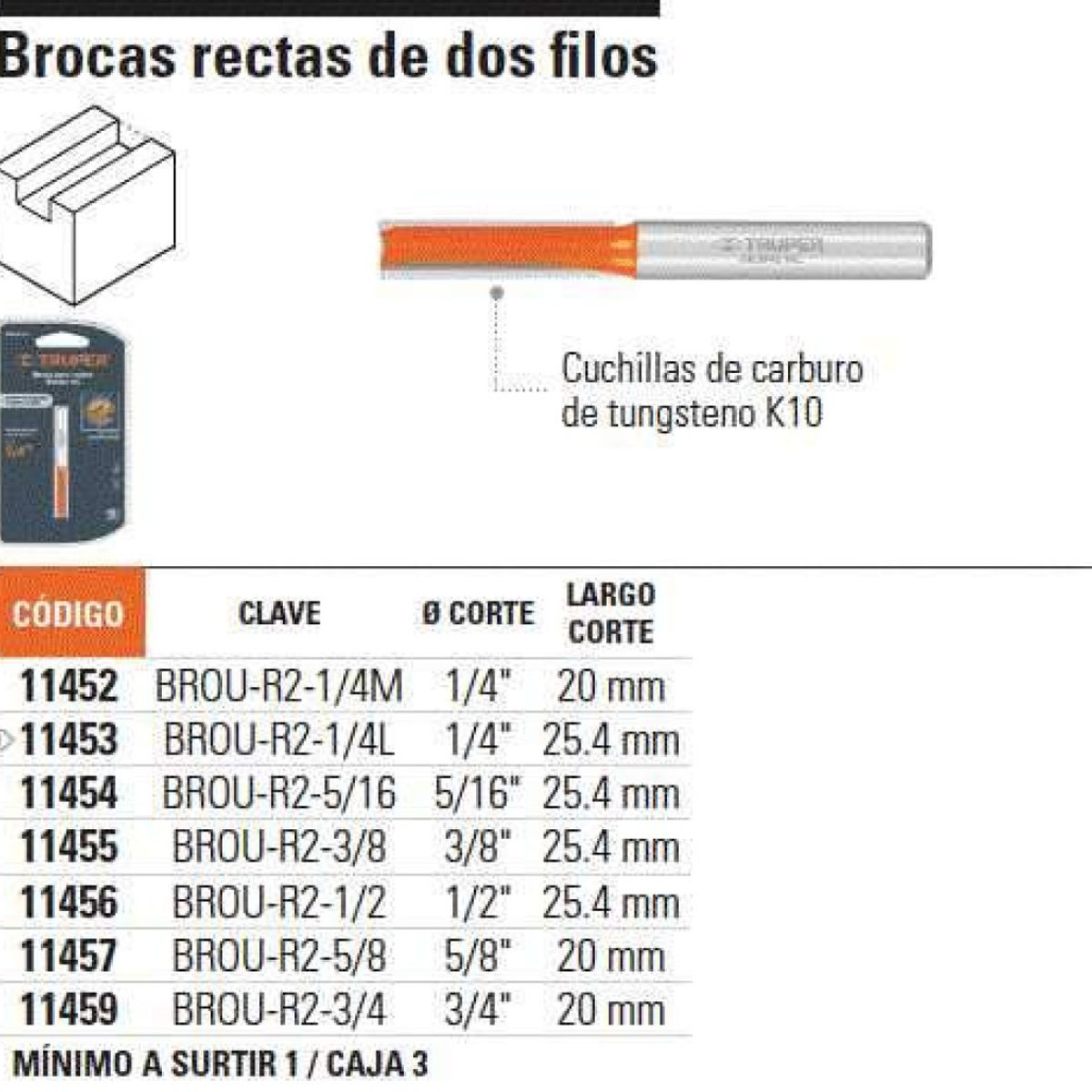 TRUPER - FRESA 11454 RECTA 516X1 TRUPER