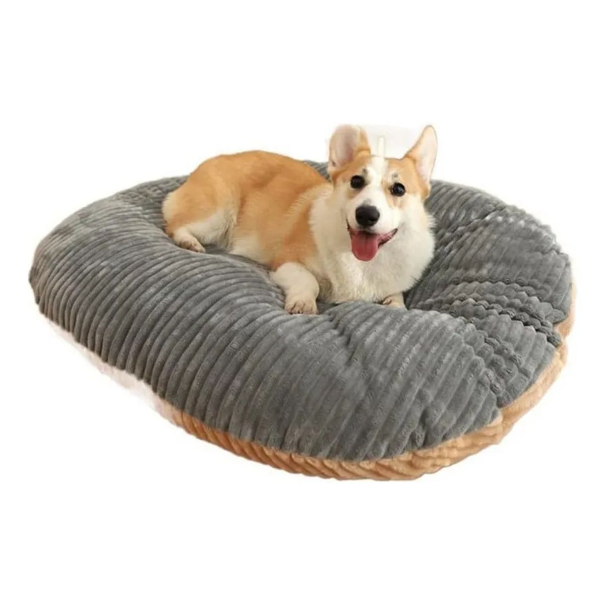 HOOPET - Cama Para Mascotas Desmontable Talla L Gris Liso