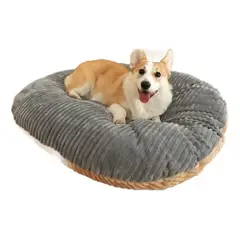 HOOPET - Cama Para Mascotas Desmontable Talla L Gris Liso