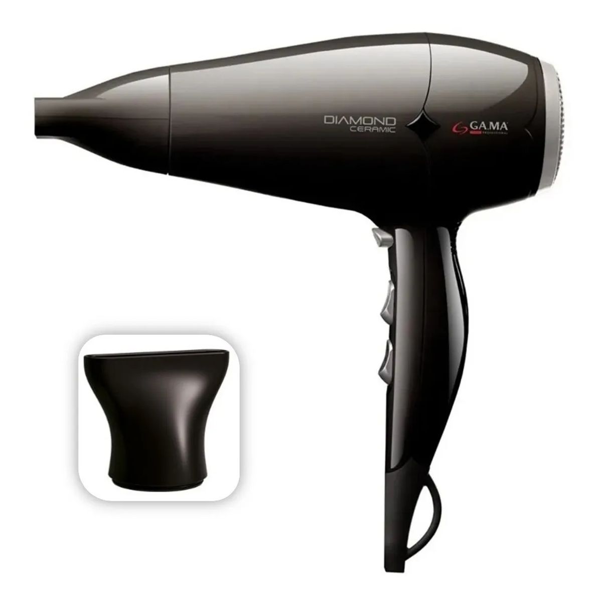 GAMA - Secador De Pelo Gama Diamond  Ion 2300 Watts Color Negro