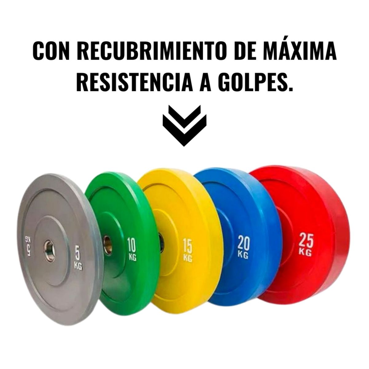 GENERICO - Par Discos Bumper 15 Kg Olímpicos Profesional