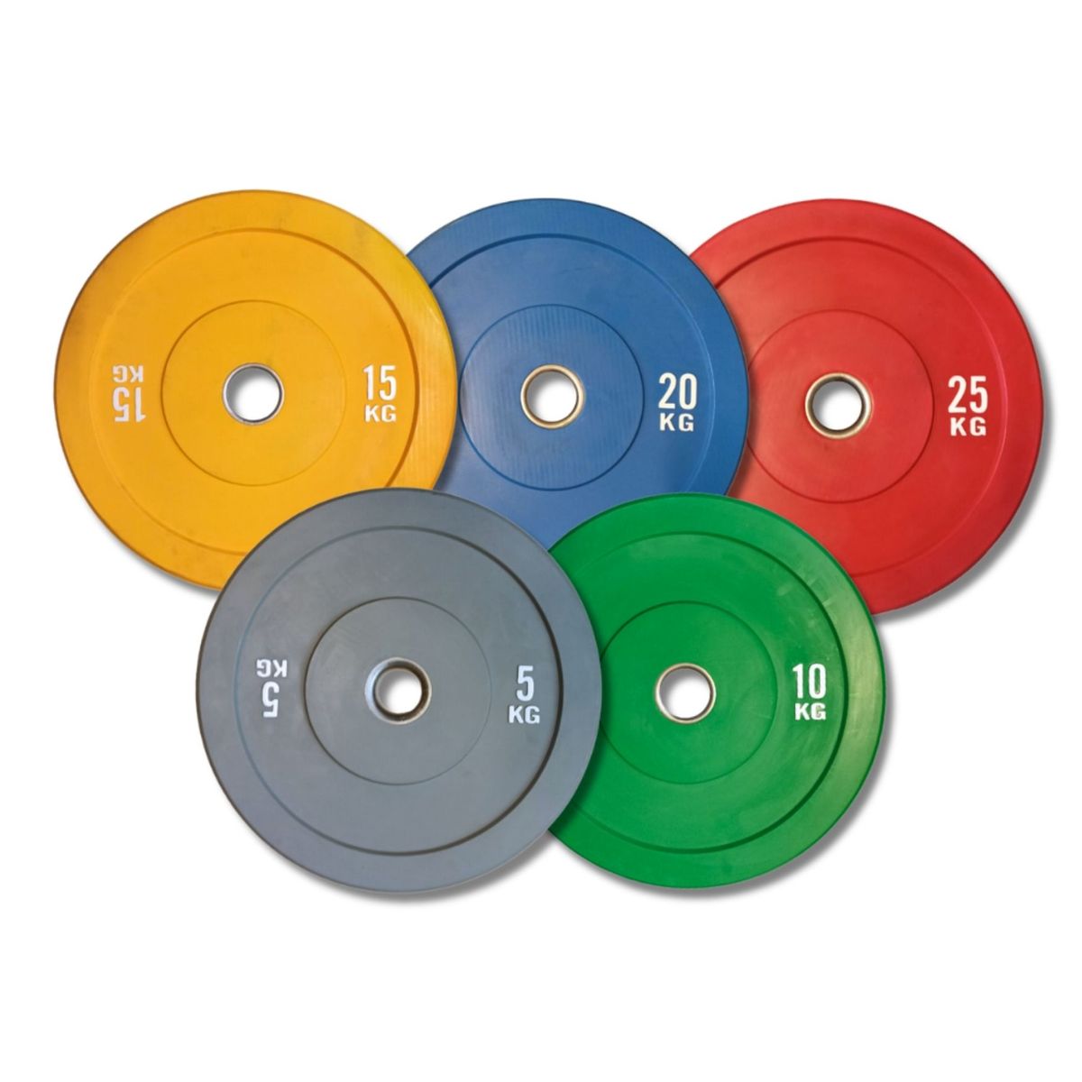 GENERICO - Par Discos Bumper 15 Kg Olímpicos Profesional