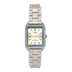 CASIO - Reloj dama LTP-V007SG-9E acero inoxidable fondo blanco