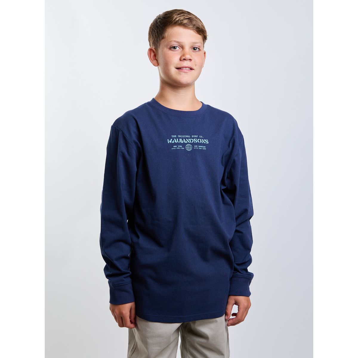 MAUI AND SONS - Polera ML Gulao Azul Infantil Maui And Sons