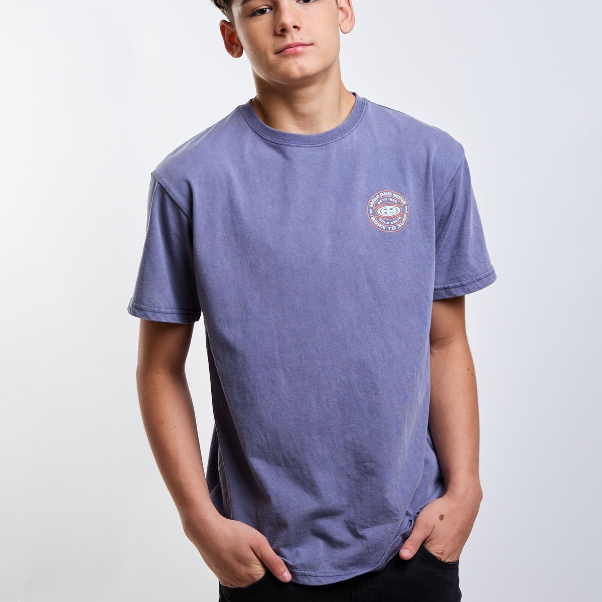 MAUI AND SONS - Polera MC Luca Azul Infantil Maui And Sons