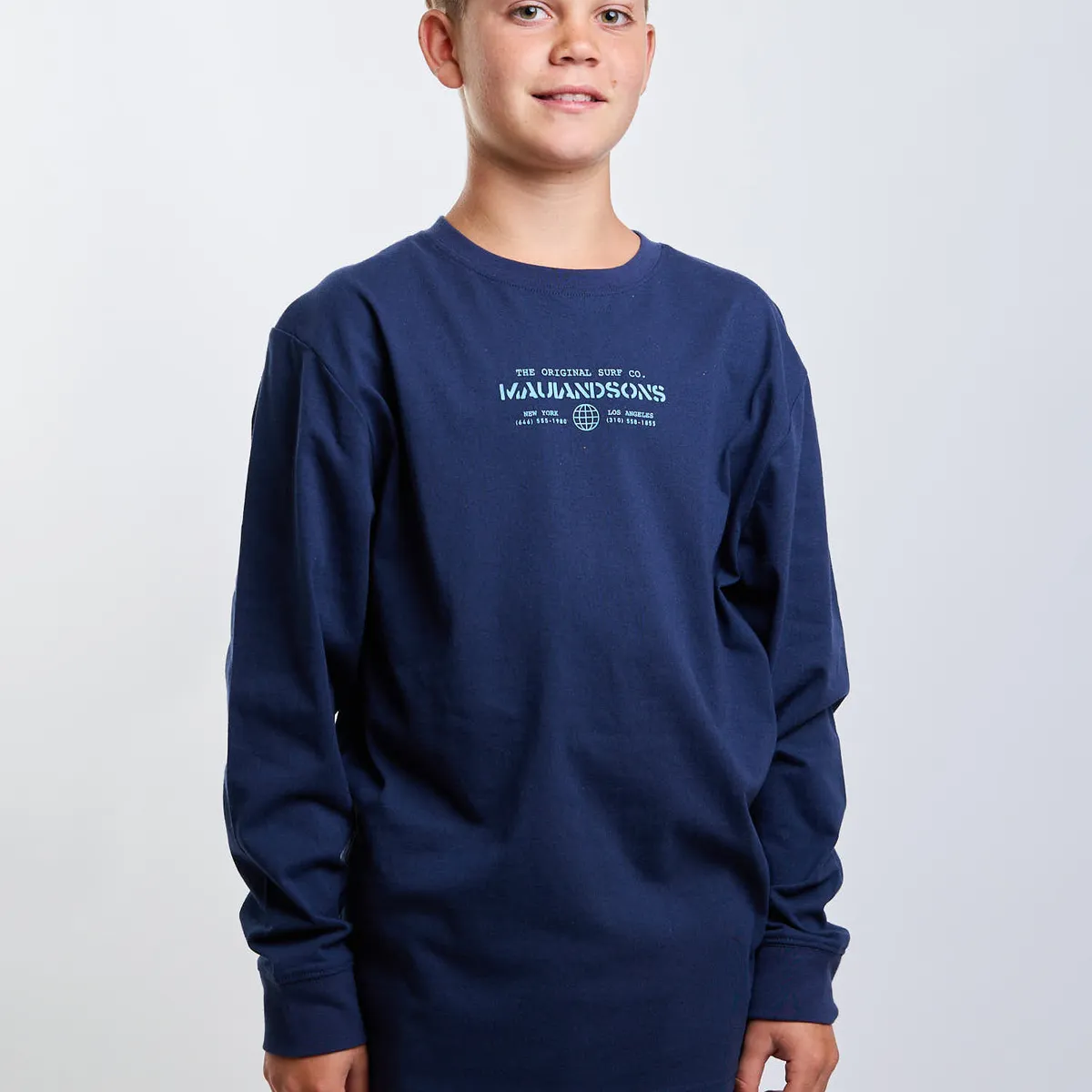 MAUI AND SONS - Polera ML Gulao Azul Infantil Maui And Sons