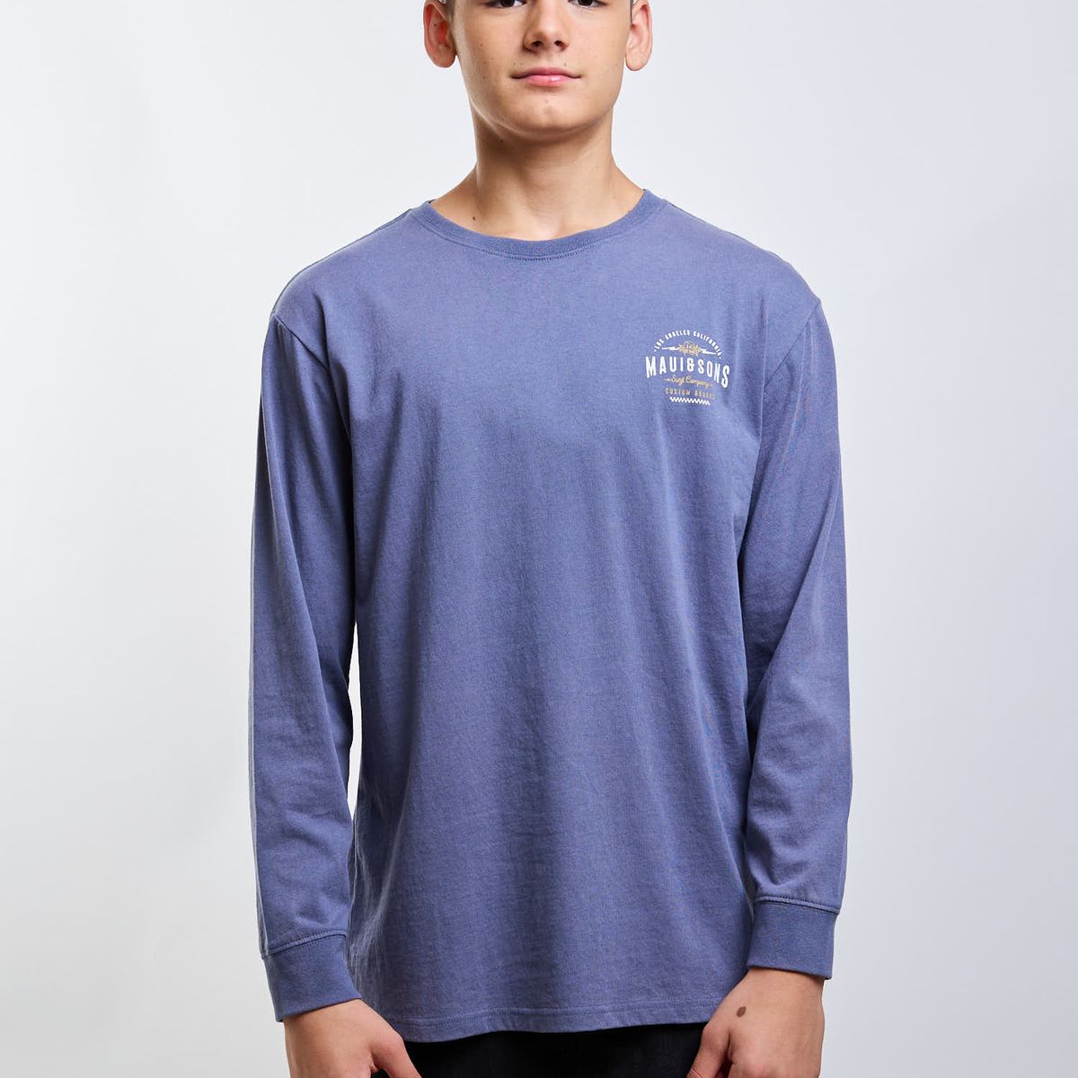 MAUI AND SONS - Polera ML Los Angeles Azul Infantil Maui And Sons