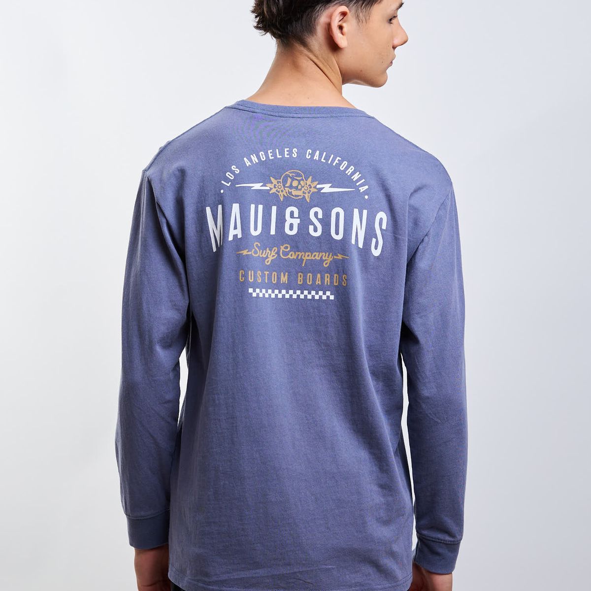 MAUI AND SONS - Polera ML Los Angeles Azul Infantil Maui And Sons