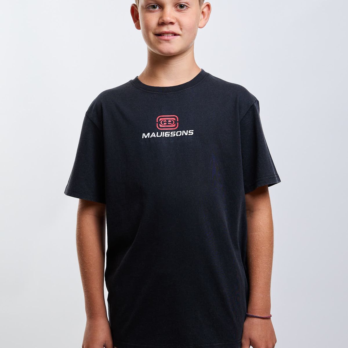 MAUI AND SONS - Polera MC Rubber Negro Infantil Maui And Sons