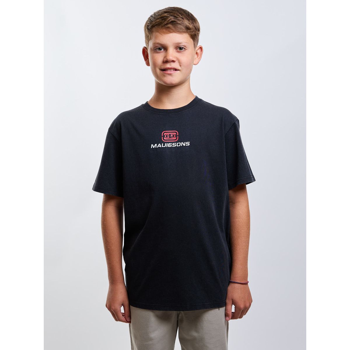 MAUI AND SONS - Polera MC Rubber Negro Infantil Maui And Sons