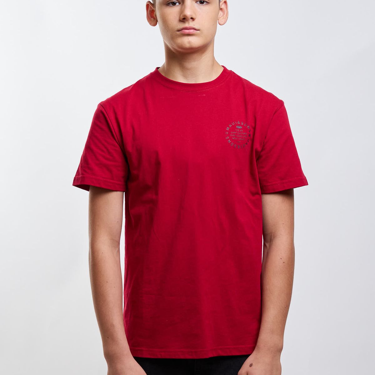 MAUI AND SONS - Polera MC Ride You Life Rojo Infantil Maui And Sons