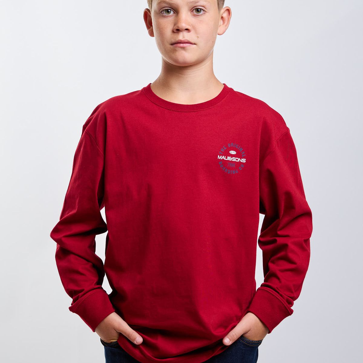 MAUI AND SONS - Polera ML Riptide Rojo Infantil Maui And Sons