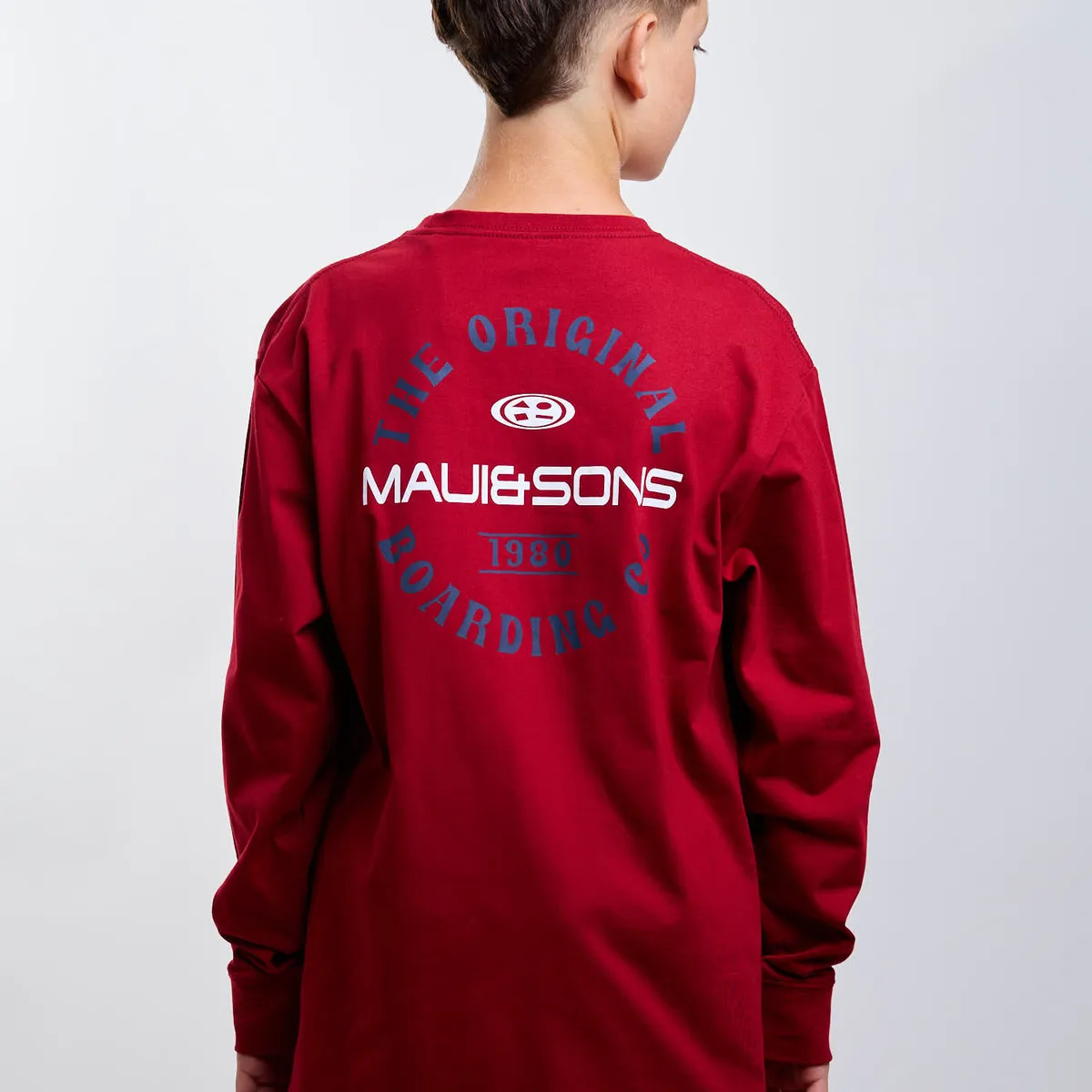 MAUI AND SONS - Polera ML Riptide Rojo Infantil Maui And Sons