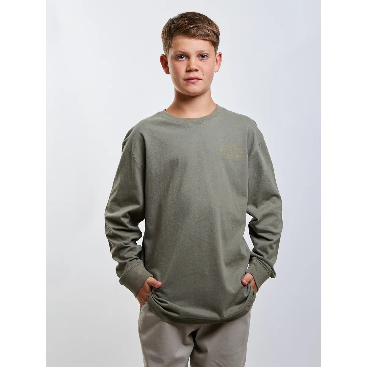 MAUI AND SONS - Polera ML Mateo Verde Infantil Maui And Sons